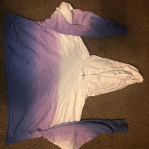 Crop hoodie with  galaxy color